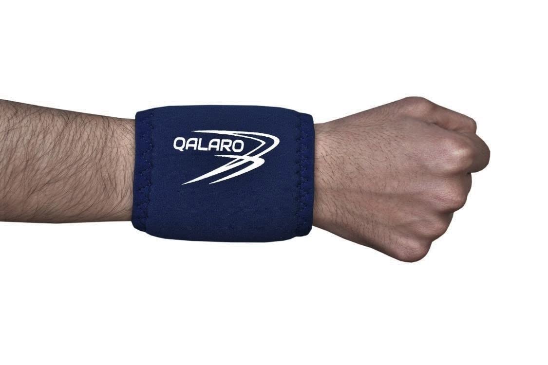 QALARO PRO Double Buckle Grips for Girls Gymnastics | Dowel Grips, 4" Navy Wristbands | Gymnastics Grips for Girls | Youth Bar Grips | Gymnastics Gloves