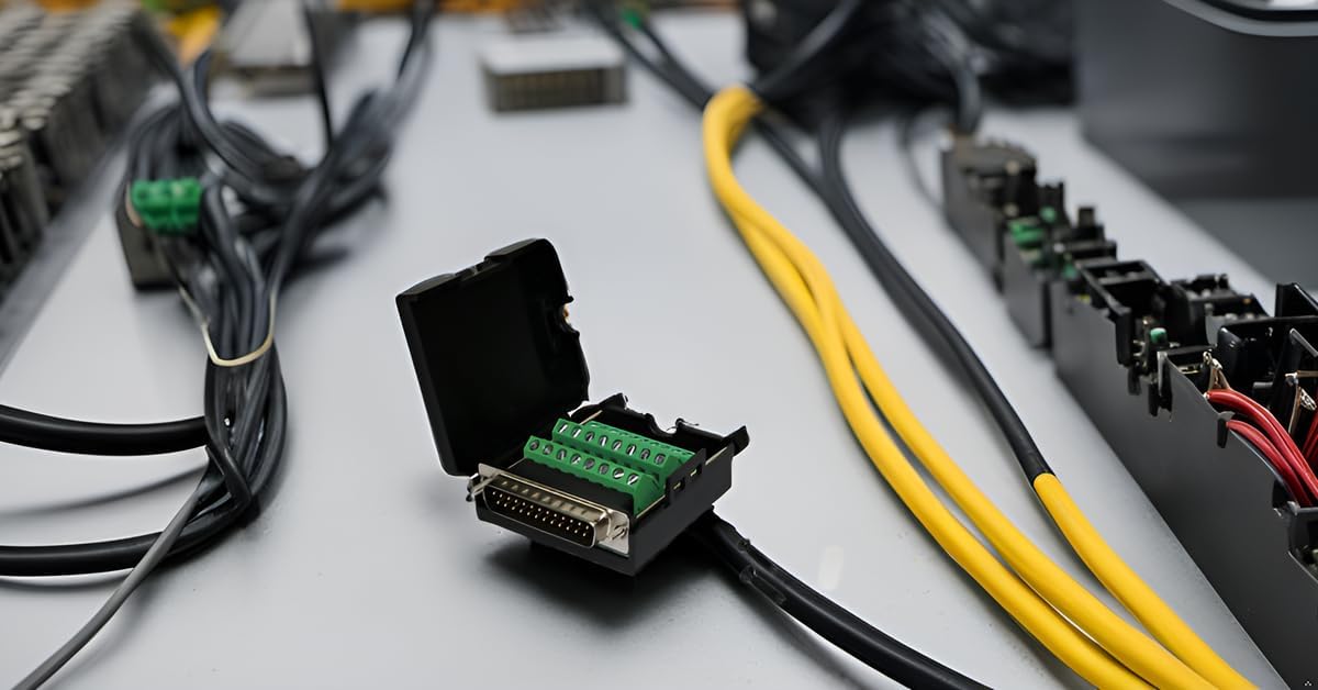 DB25 Db25 TwinkleBay Connector to Wiring Terminal Breakout Board Solder-Free (Male Adapter with Case)