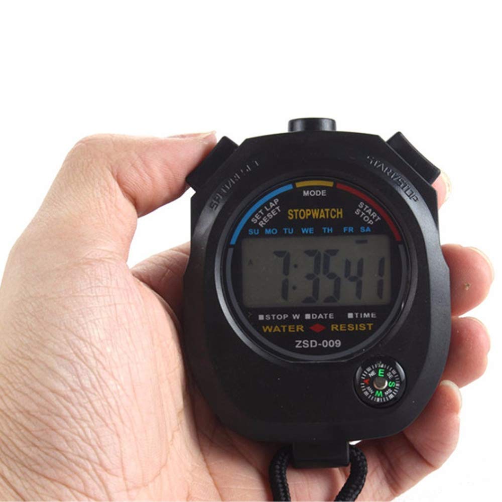 12 Pack Multi-Function Electronic Digital Sport Stopwatch Timer, Large Display with Date Time and Alarm Function,Suitable for Sports Coaches Fitness Coaches and Referees