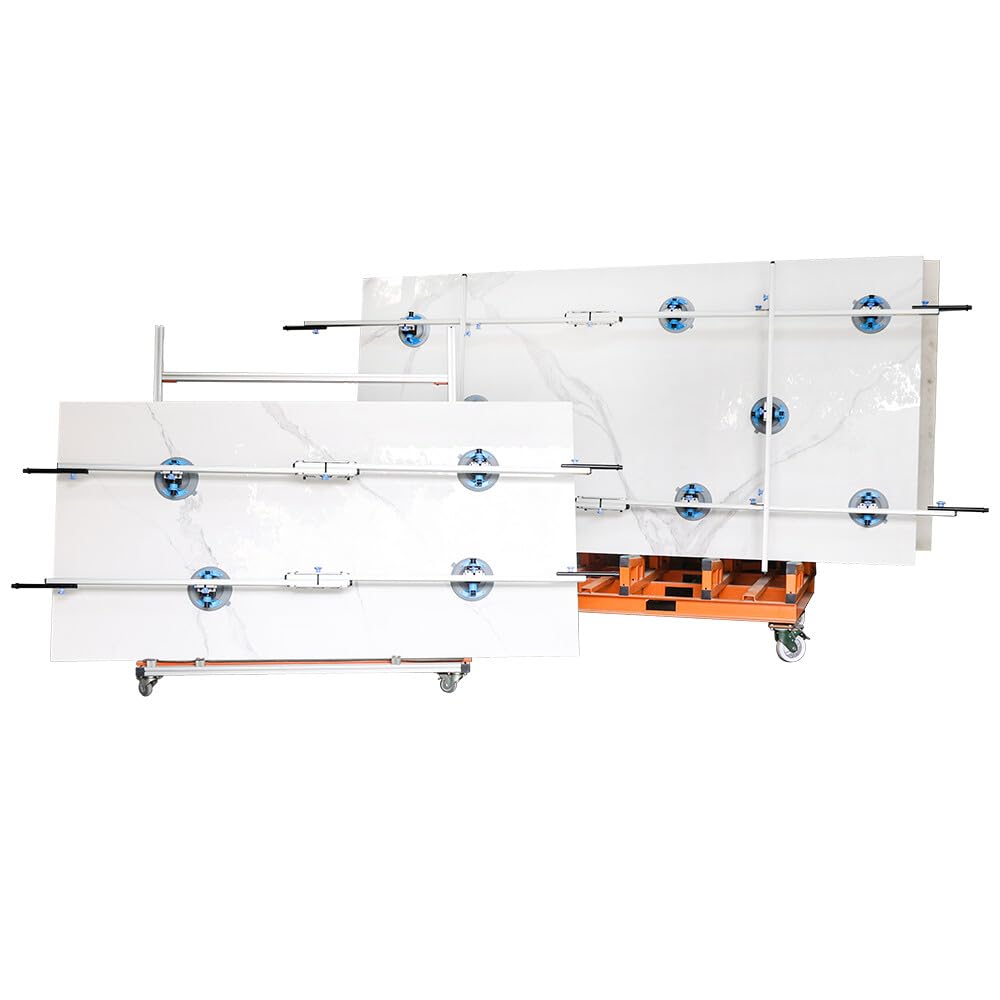 Raizi CarriX™ Telescopic large format tile carrier With 8 inch Rubber Vacuum Cups (1.9-3.6m(With Cross Bar))