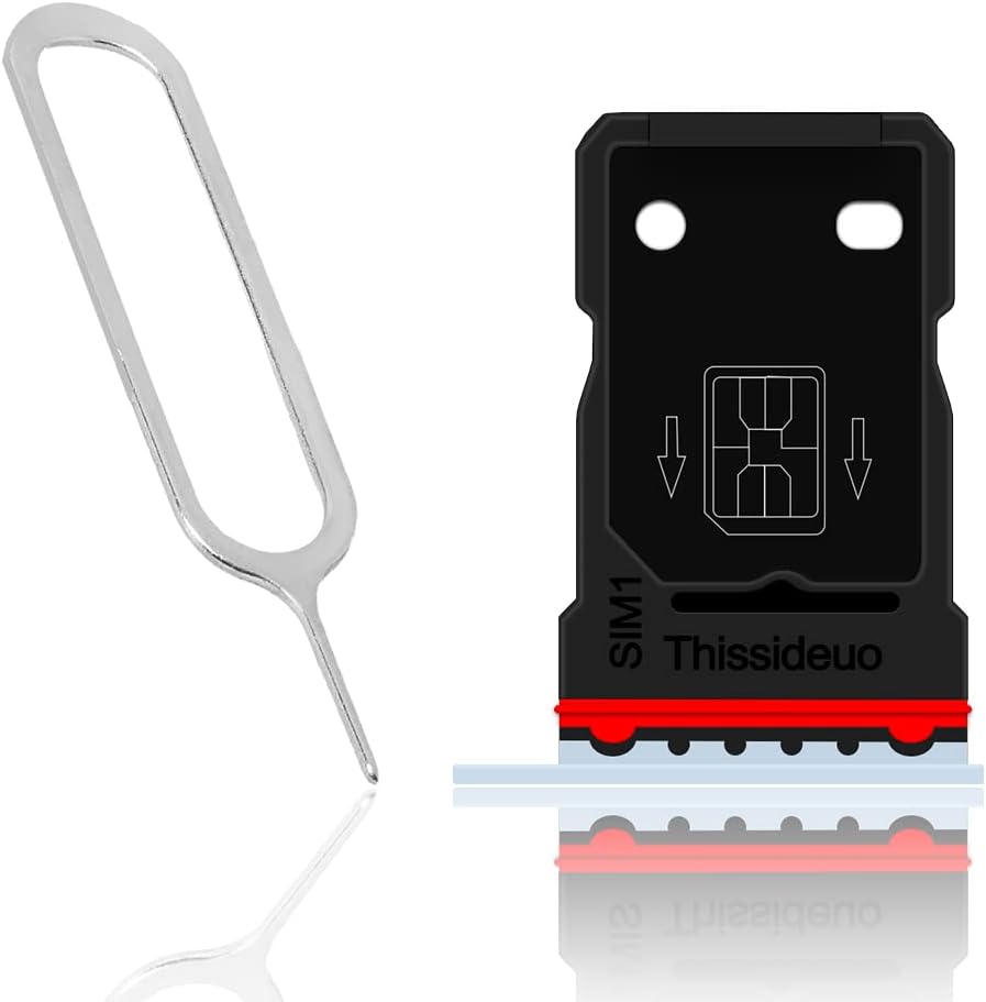 Generic 8T Lightweight Premium Portable Single SIM Card Tray Holder w/SIM Card Ejection Pin Compatible with OnePlus