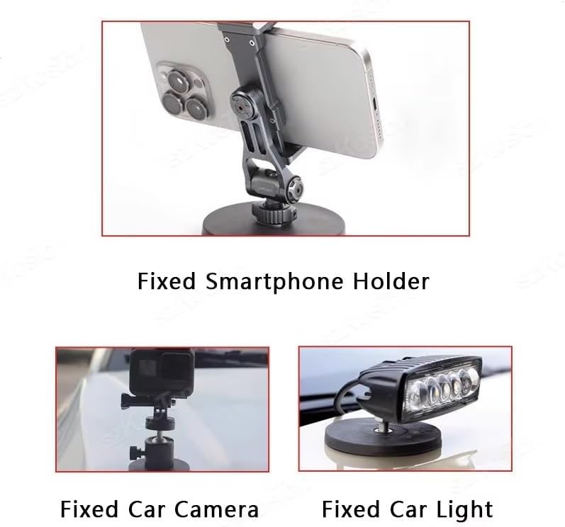 ThtRht 1/4''-20 Magnetic Camera Mount Base with Threaded Stud Windproof Strong Magnets Mounting Adapter for Gopro