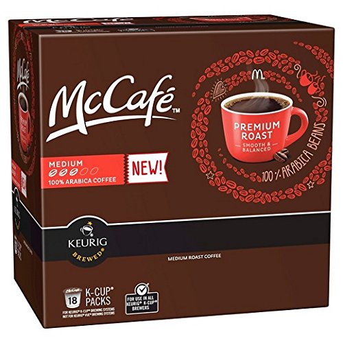 McCafe Premium Medium Roast Coffee K-Cup Pods - 18 Count, Rich Flavor, Convenient Brewing