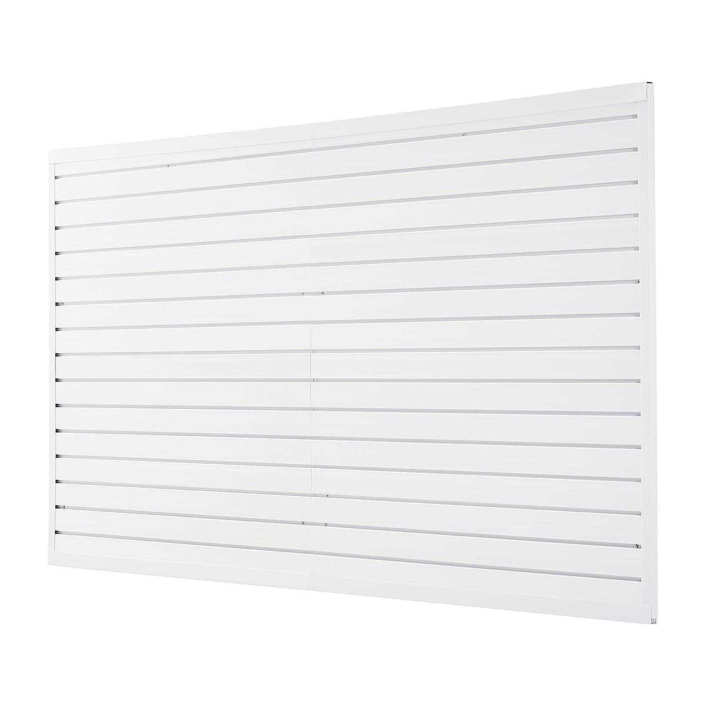 VEVOR Slat Wall Paneling, 8 x 4 ft, PVC Garage Slatwall with Accessories, White Slat Wall Easy-to-Install Adjustable Slatwall Panel with Coupling Structure & DIY Cutting, Fits for Storage & Display