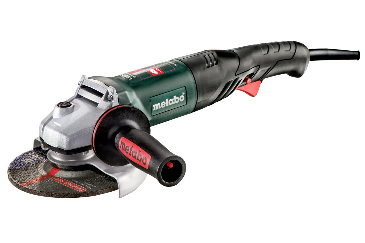 Metabo 6-Inch Angle Grinder | 9,600 RPM | 13.5 Amp | Electronics | Paddle Switch | Electronic Safety Clutch | Rat Tail | WEP 1500-150 RT
