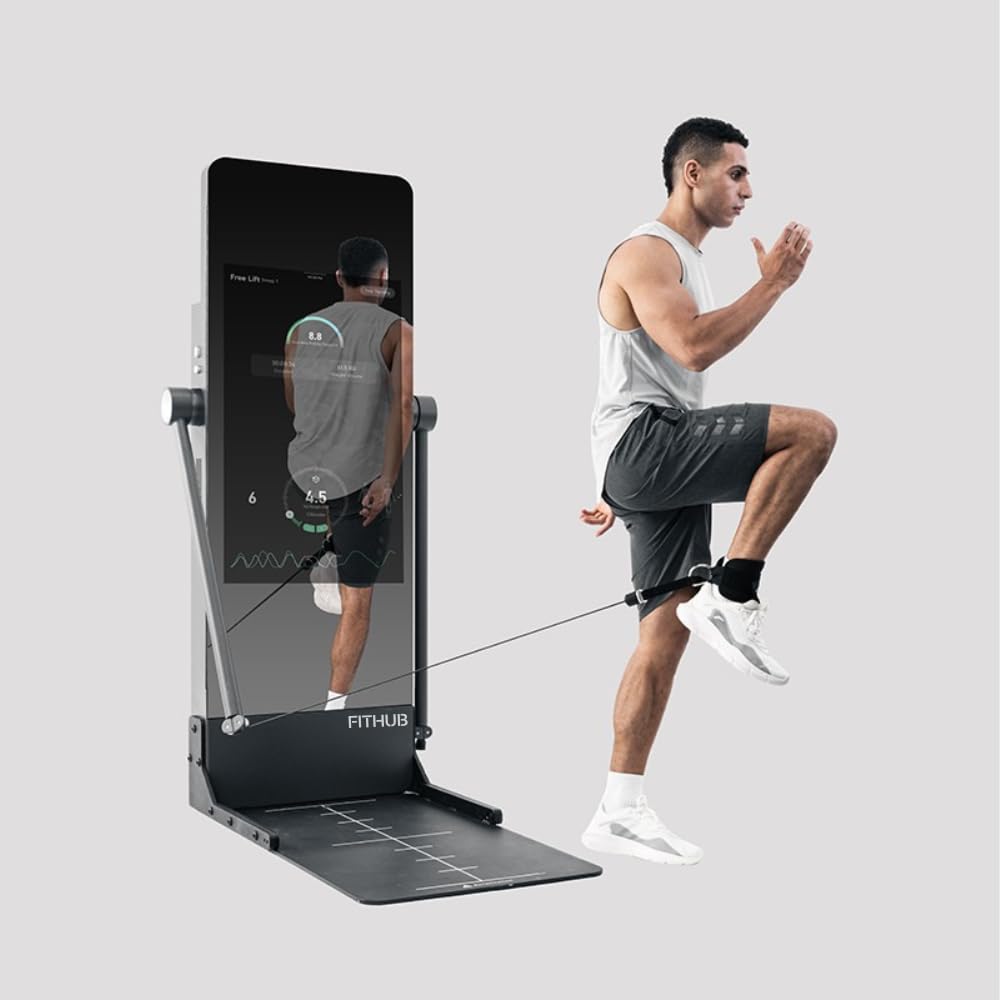 IMBODY Fitness Mirror, Wall-Mounted, Smart Fitness Mirror, 72-inch, Home Gym, Rectangular, 23.8-inch LED Touchscreen, 43-inch LED Touchscreen