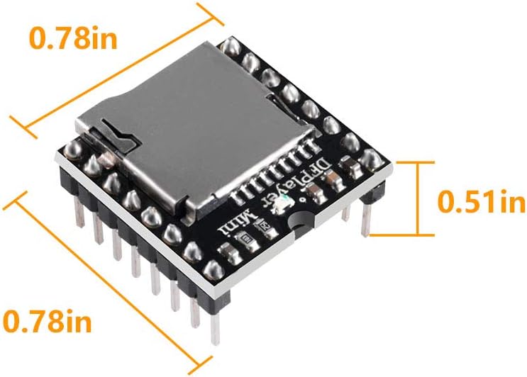 UMLIFE 3PCS MP3 MP3 Mini Player Audio Module Voice Decode Board TF Card U Disk IO/Serial Port/AD Board DFPlayer Audio