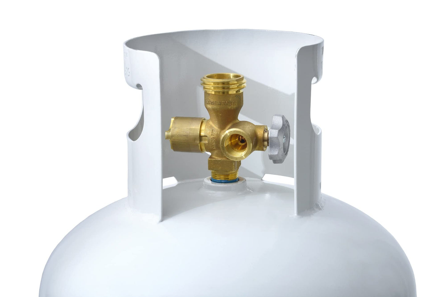 Flame King 100LB (23 Gal) Multi-Valve Propane Tank with High Capacity Filler, Great for Mixed Heating Systems, Home fireplaces, Dryers and Grills