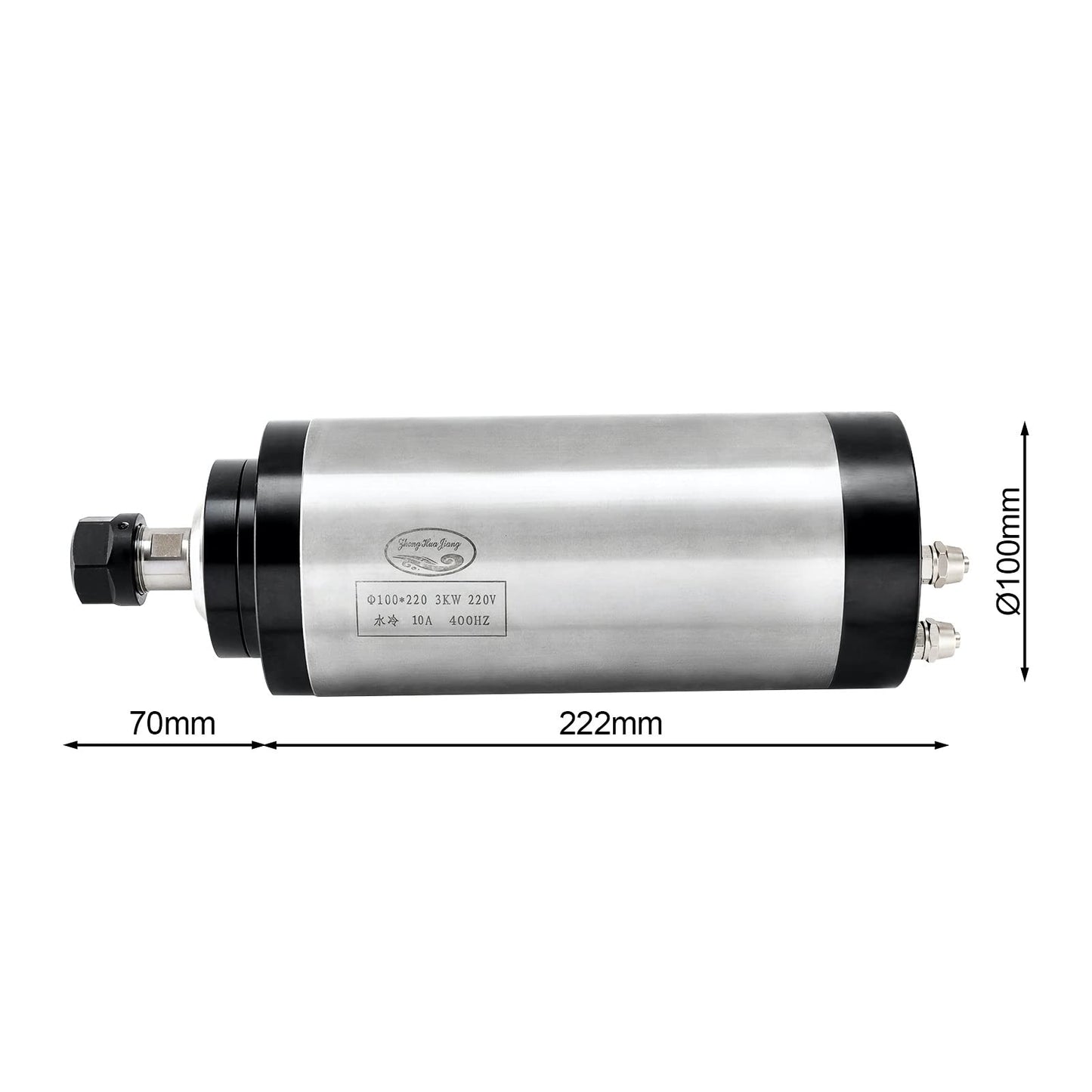 CNC Spindle CNC Motor 220V 3KW 3000W Quiet Water Cooled Spindle Motor 100mm 4 Bearings 24000RPM 400HZ for CNC Router Machine
