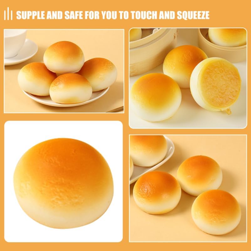 4pcs Toddmomy Faux Bread Model Realistic Artificial Bread Decoration for Photography Props Bakery Displays Home Decor