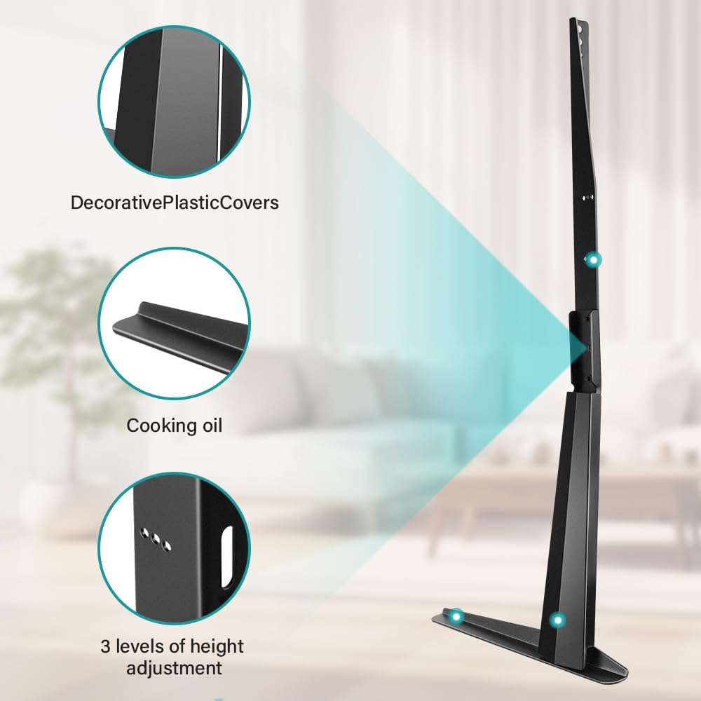 BFTOU 27 65 inch 800 400mm, 88lbs Black Universal TV Stand Tabletop for to LCD Flat Screen TV,Max VESA x Height