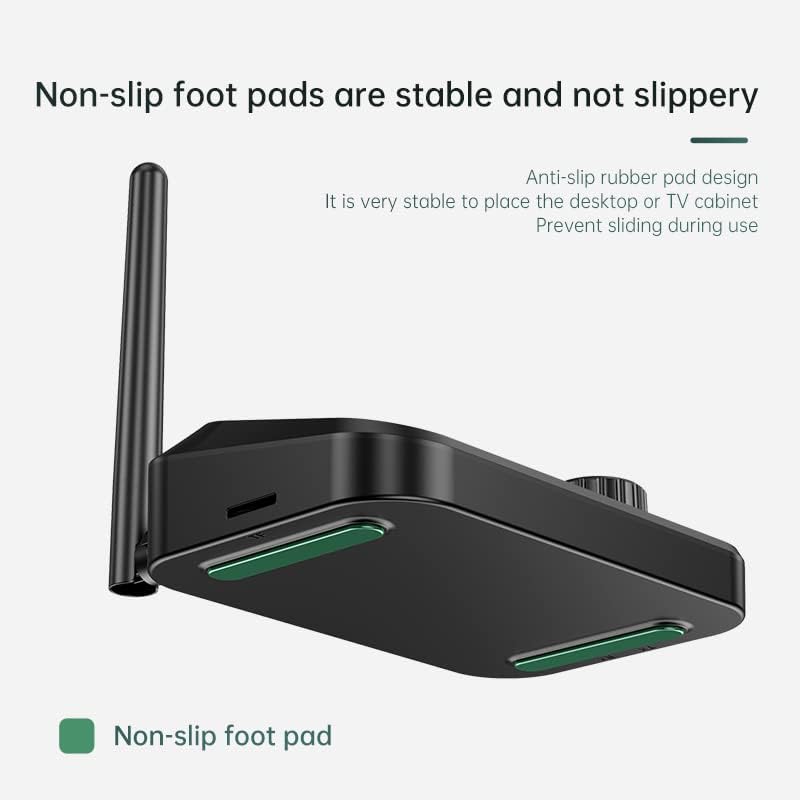 eppfun 3.5mm Bluetooth Transmitter for TV, Audio Adapter Receiver for Home Stereo with Volume Control ON/Off Switch LCD