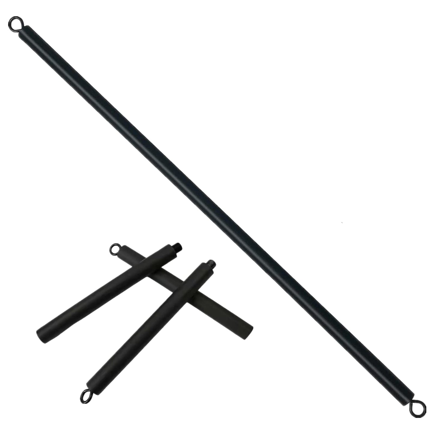 ENLAYER 41Inch Resistance Band Bar for Full Body Workout, Portable Detachable Pilates, with 2 Carabineer Clips, Black