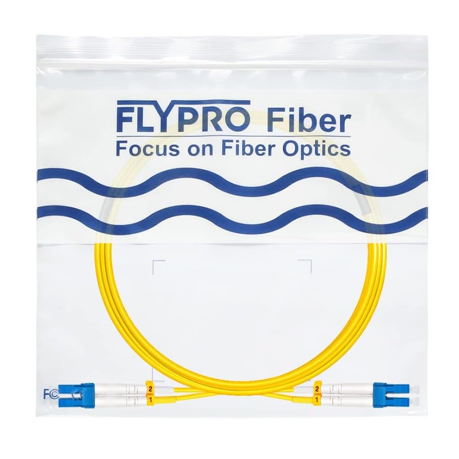 2M-6Pack OS2, 9/125um, 2M(7ft)-6Pack FLYPROFiber- LC to LC Single Mode Fiber Patch Cable SM Fiber Optic Cable, SMF