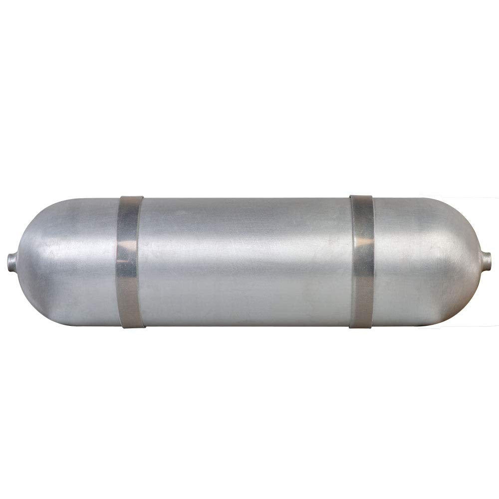 ZHSYMX Air 3.7 Gallon (14 Liter) 5 Ports Seamless Aluminum Air Tank for Air Ride Suspension Car Train Truck Horn Silver
