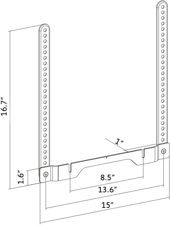 ynVISION.DESIGN TV Mount Bracket Compatible with Sonos Ray Soundbar - Mount Directly Underneath Existing tv (TV Wall