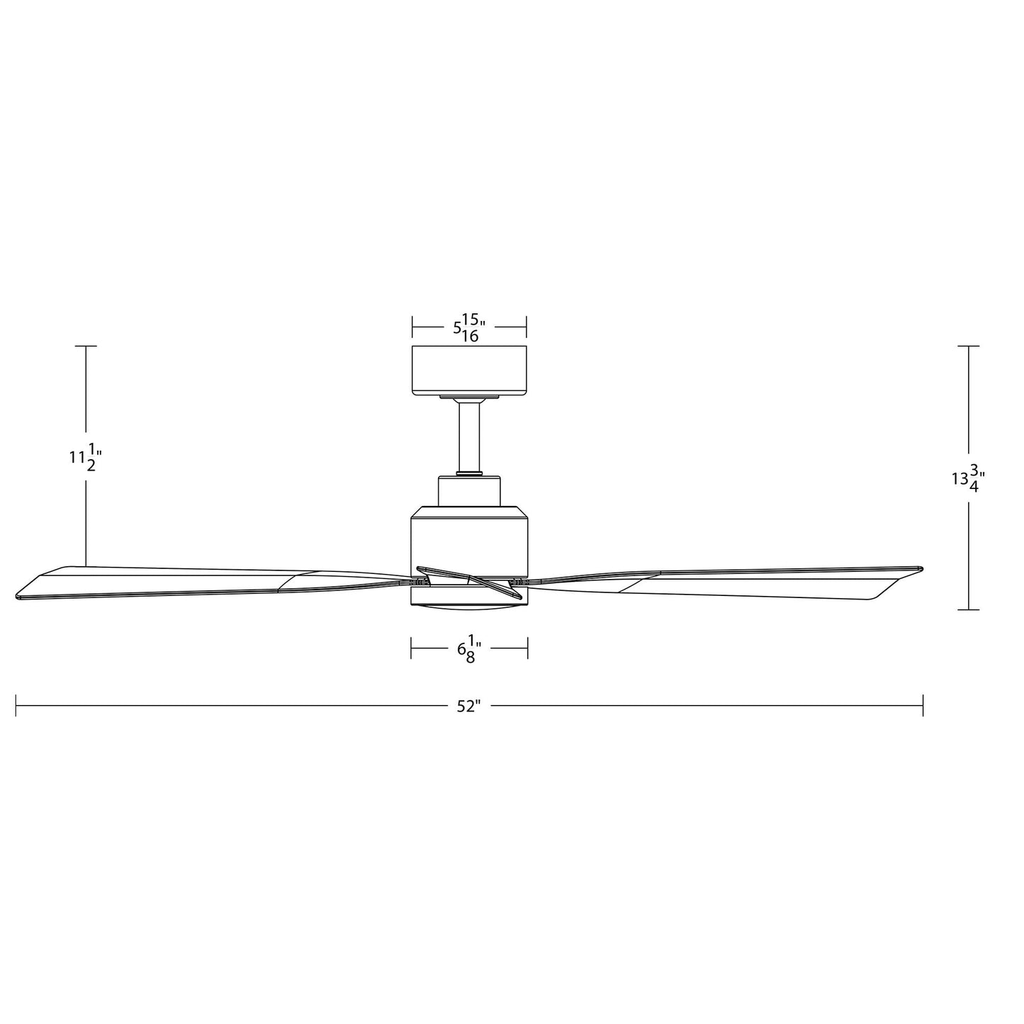 Clean Indoor/Outdoor 3-Blade Smart Compatible Ceiling Fan 52in Matte White with Remote Control and Wall Cradle. Works with iOS/Android, Alexa, Google Assistant, Samsung SmartThings, and Ecobee.