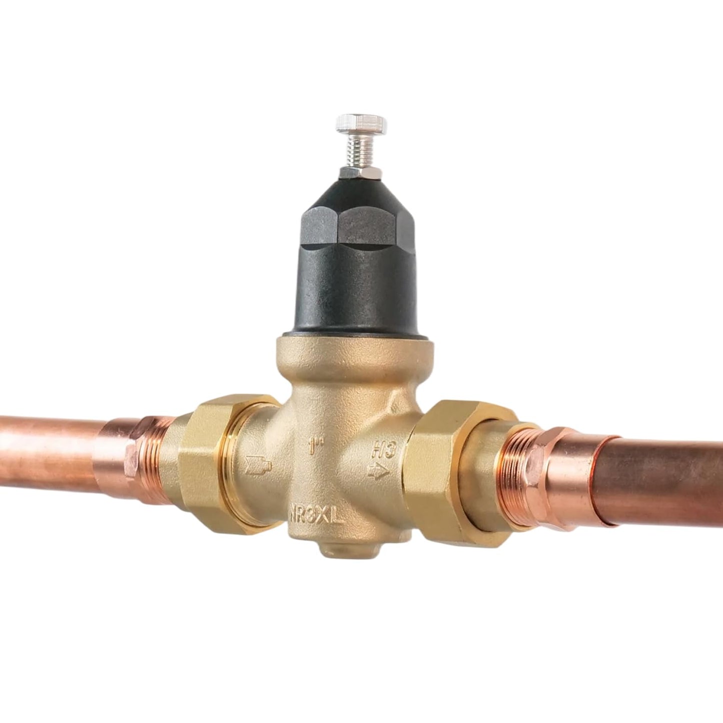 Upgraded 1" Brass Pressure Reducing Valve,Water Pressure Regulator for home with Double Union FNPT Connection - Stainless Steel Strainer Screen (1 inch)
