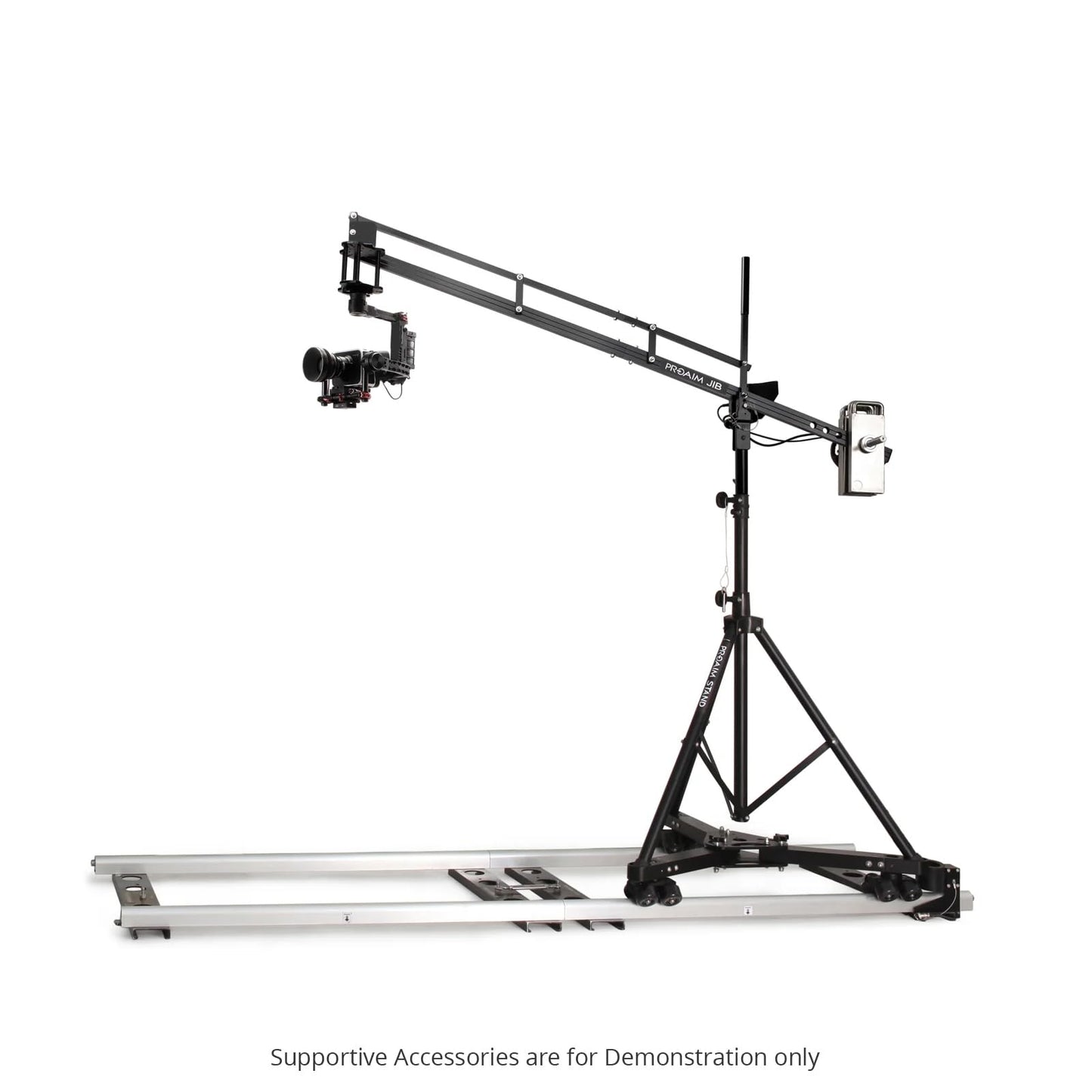 PROAIM 9ft Camera Crane Jib Arm for 3-axis Gimbals, Pan-Tilt & Fluid Head. for Tripod w/ 33mm Pipe/Mast. for DSLR Video Cameras up to 8kg /17.6lb (P-9)