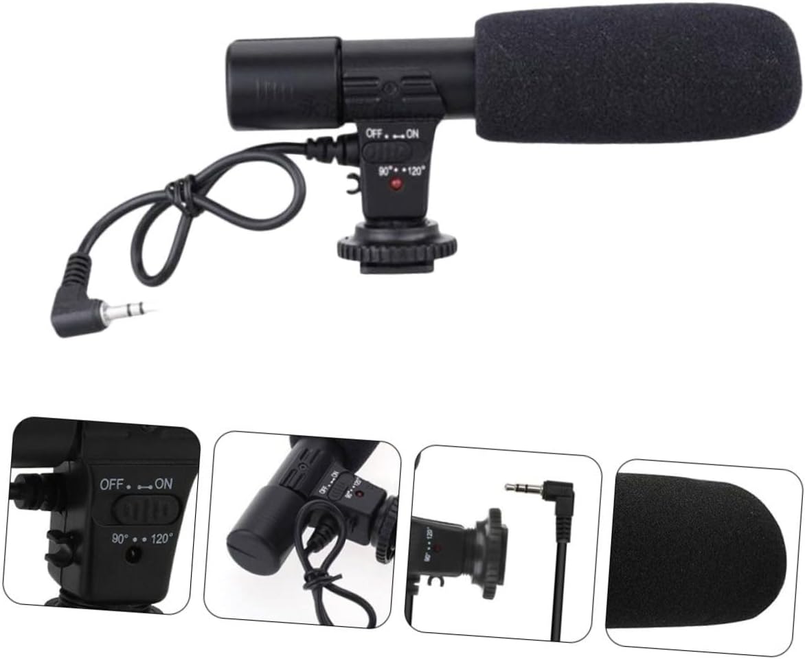 Gadpiparty Filmmakers Professional Interview Microphone for Camcorder and DSLR Wide Compatibility Durable Design