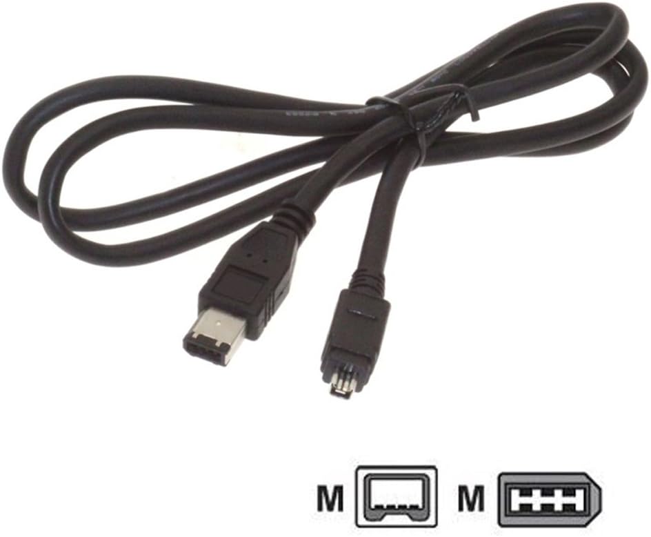 MPF Products VMC-IL4615 VMCIL4615 4-pin 6-pin i.Link to DV Digital Video Transfer Cable Replacement Compatible