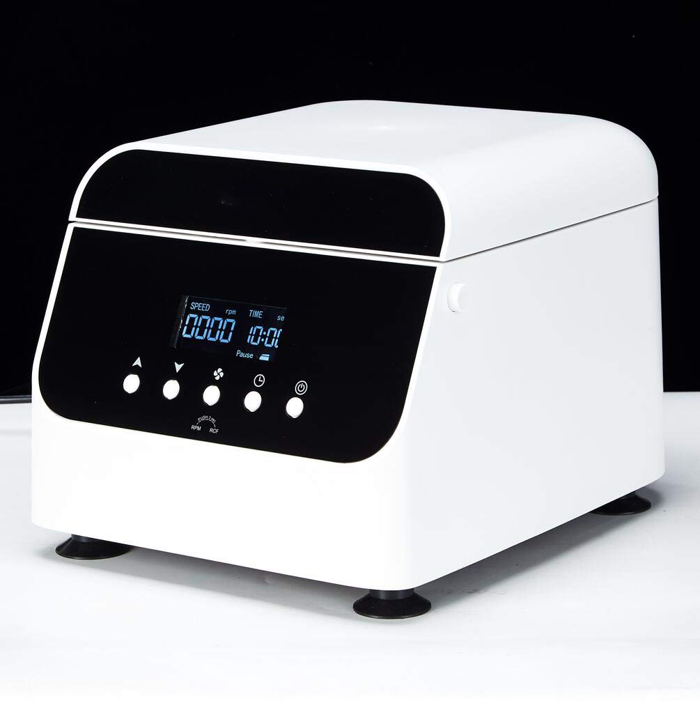 Lab PRP Centrifuge Machine, DEJUN 4 x 100ml Lab Benchtop Centrifuges 4000rpm Laboratory Low Speed Centrifugal Machine Aluminum Alloy Rotor with 0-99min Timer and LCD Display 110V