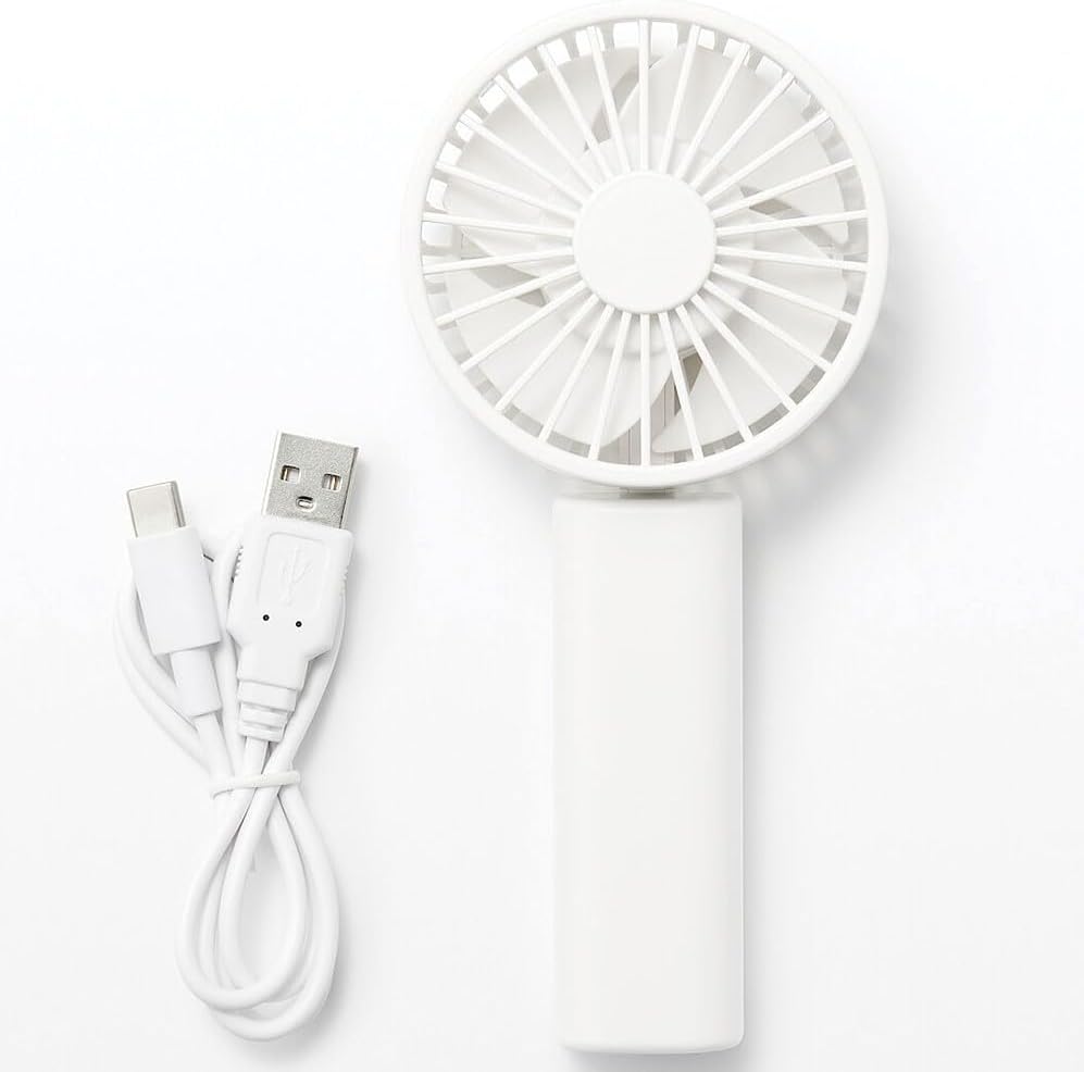 White/MJ-HF4-WH MUJI Rechargeable Compact Handy Fan