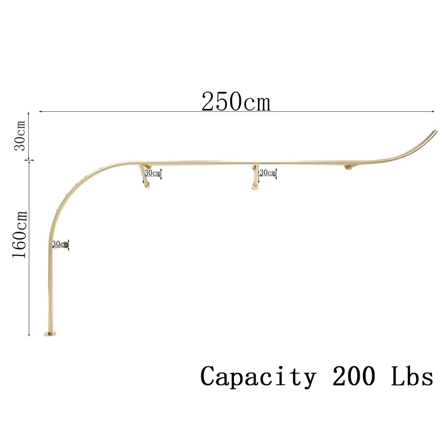 ZICHOUYING Hanging Clothes Rack,Pipe Metal Retail Display Rack Boutique Supplies Coat Rack Store Shirt Clothing Garment Rack Laundry Room Decor