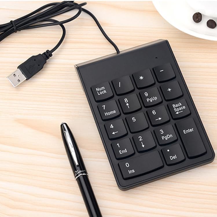cimetech 18 Wired Number Keypad, Key USB Numeric Pad Keyboard for Laptop PC Computer Desktop Surface Pro Notebook