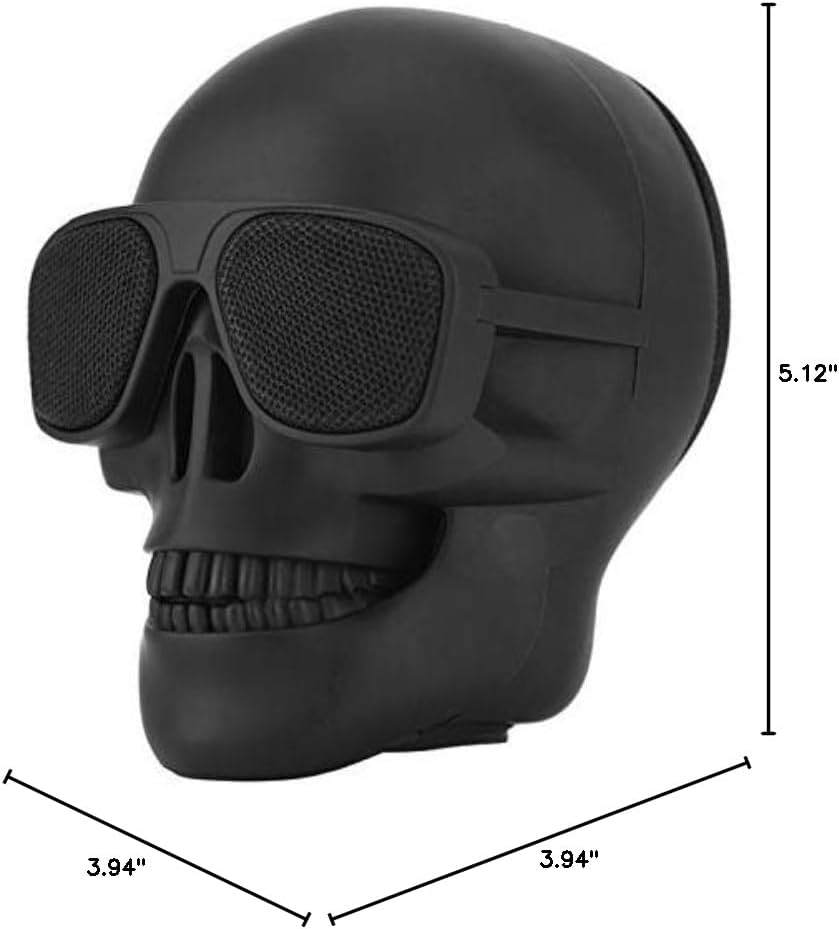 VIGROS 8W Phone/MP3/MP4 Skull Speaker, Portable Bluetooth Speakers Unique Speaker Output Bass Stereo Compatible
