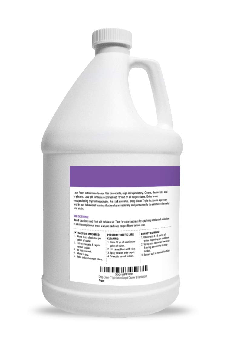 Stuart Pet Supply Co. Professional Strength Deep Clean (Gal.) 3X Carpet Cleaner Solution & Deodorizer, Concentrated Encapsulating Carpet Shampoo, Pet Odor & Dirty Carpet Cleaning Solution 128 fl oz.