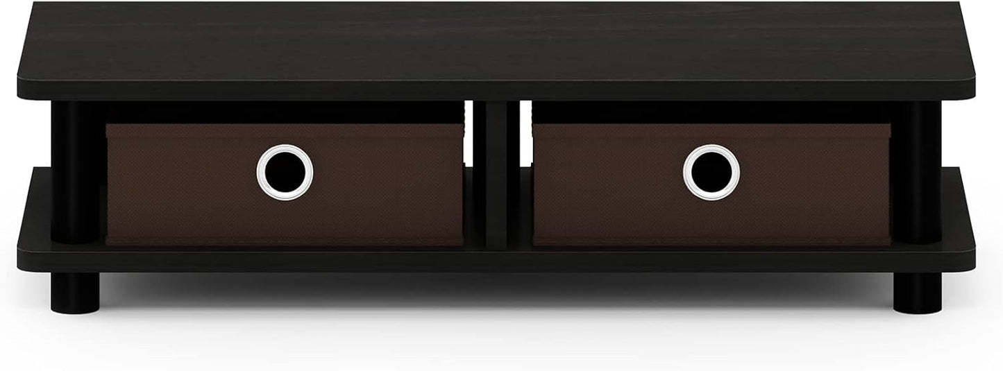 Furinno Turn-N-Tube Monitor Stand, Espresso/Black