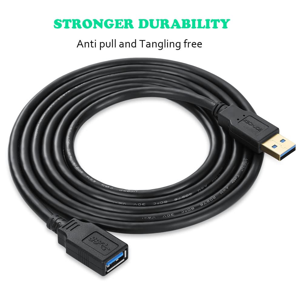 XBOHJOE 25 USB3.0 5Gbps (25FT USB Extension Cable FT Type A Male to Female Extender Cable Data Transfer for USB Flash