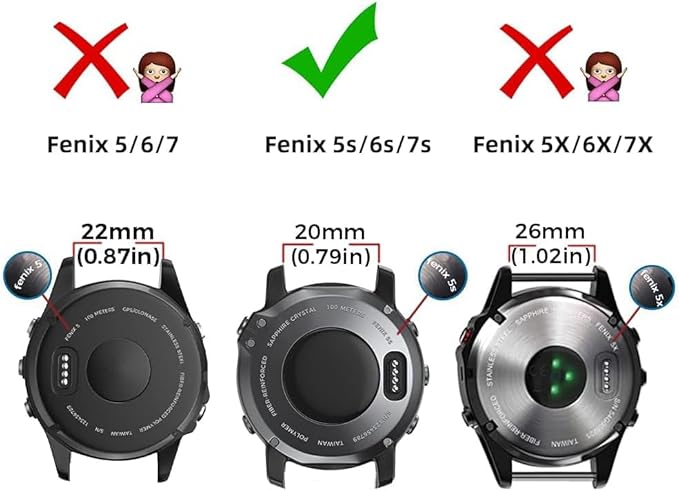 BANSO 20mm Band Keeper for Garmin Fenix 7S,for Garmin Watch Band Replacement Band Keeper(Pack of 6)