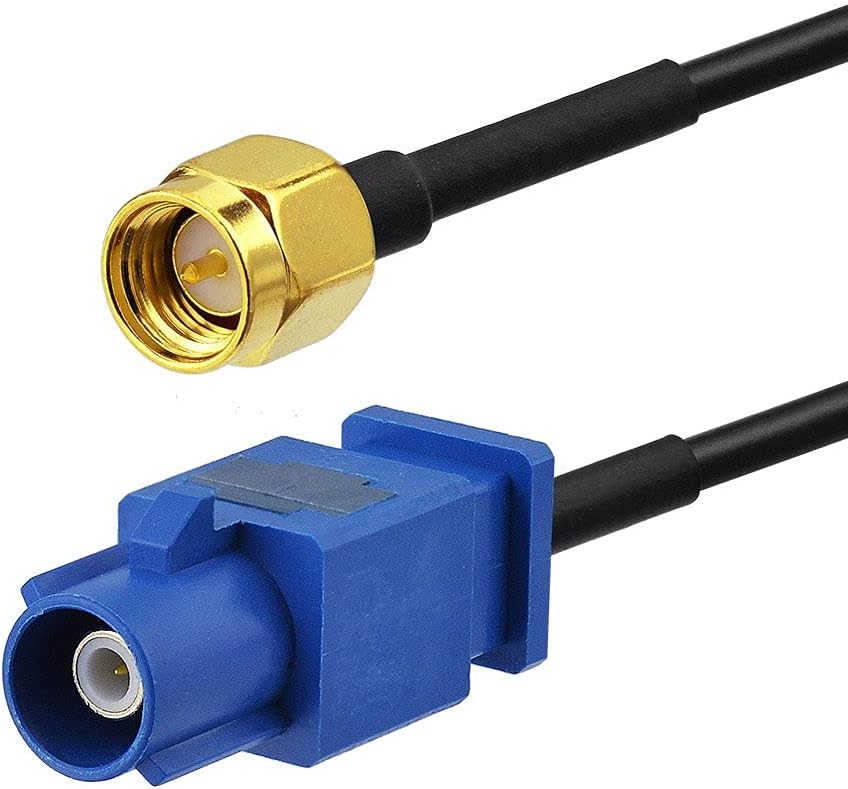 Eightwood 6 inch Fakra C Plug to SMA Plug Male Car GPS Antenna Cable for Vehicle GPS Navigation Radio Stereo Head Unit