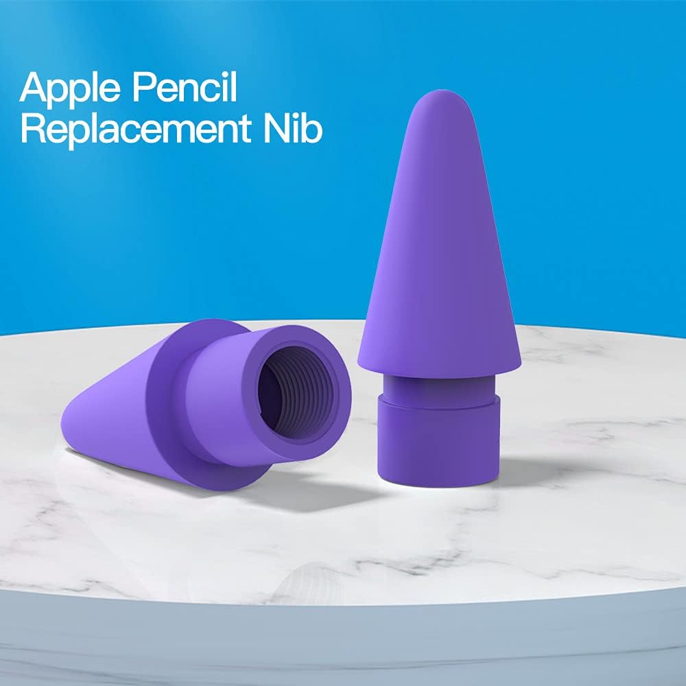 AWINNER 1st 2nd Pen Tip Compatible with Apple Pencil Tips & Generation Color Nib (Red/Yellow/Purple/Pink/Cyan)