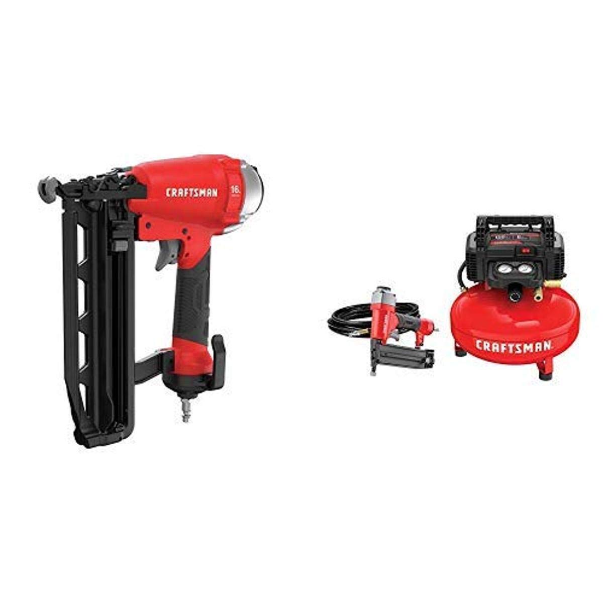 CRAFTSMAN 16GA Finish Nailer with Air Compressor Combo Kit, 1 Tool (CMPFN16K & CMEC1KIT18)