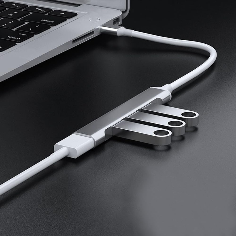 Generic 3.0 4 1 USB Hub Adapter Type-C USB Docking Station Multi Splitter Adapter in Office Supplies Grey A Attractive
