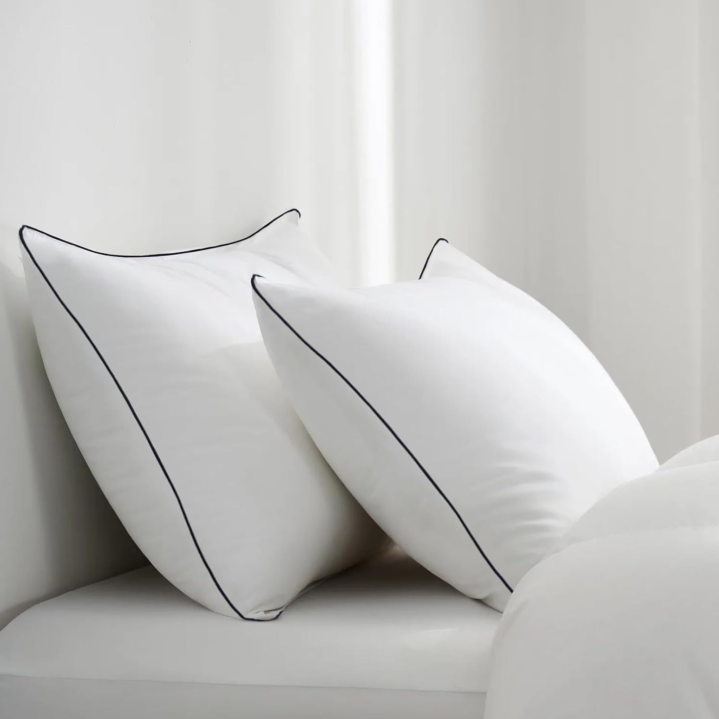 Vorouhals Hotel Collection Bed Pillows - Cooling Down Alternative for All Sleep Positions | 2 Pack Standard Size