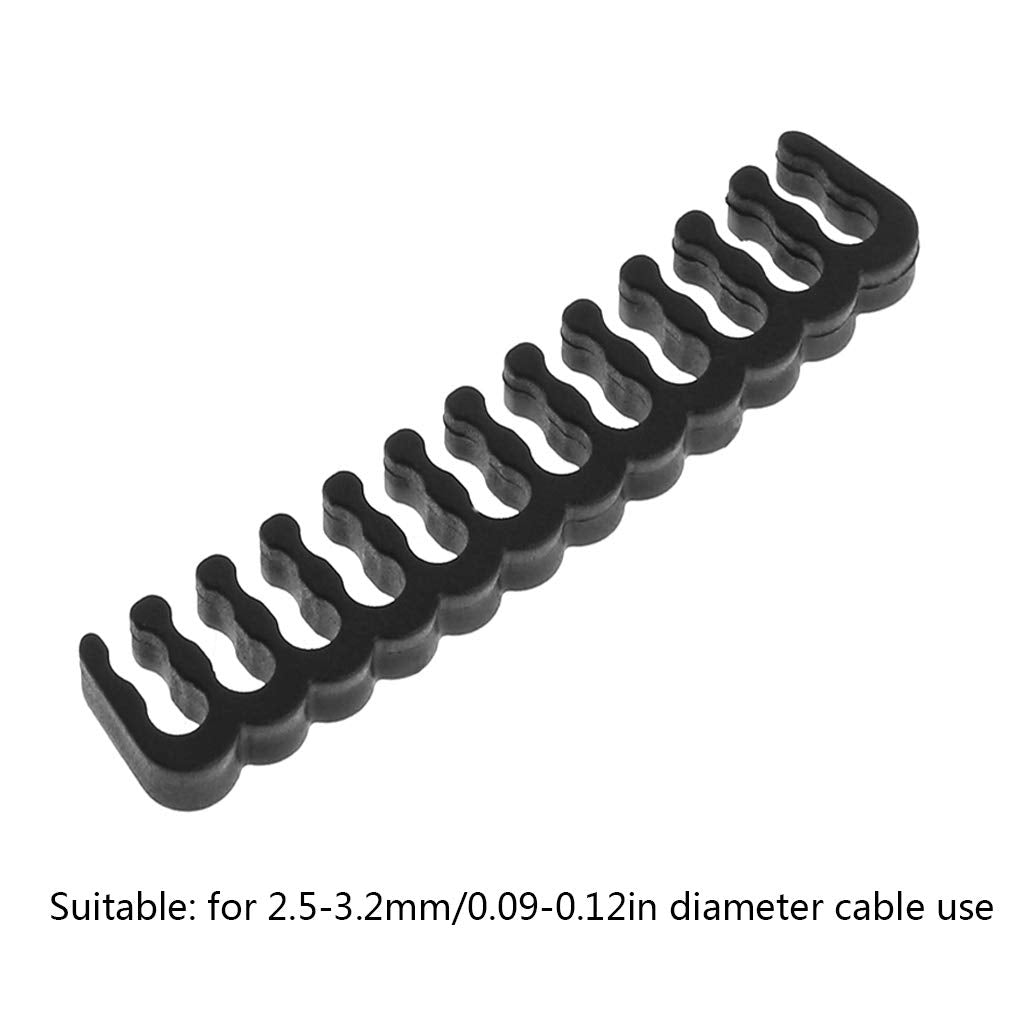 Rooyar 2.5-3.2mm 4/8/6 /24Pin PP Cables Comb Clamp Clip Dresser for PC Power Cables Wiring for PC GPU Collect Clips