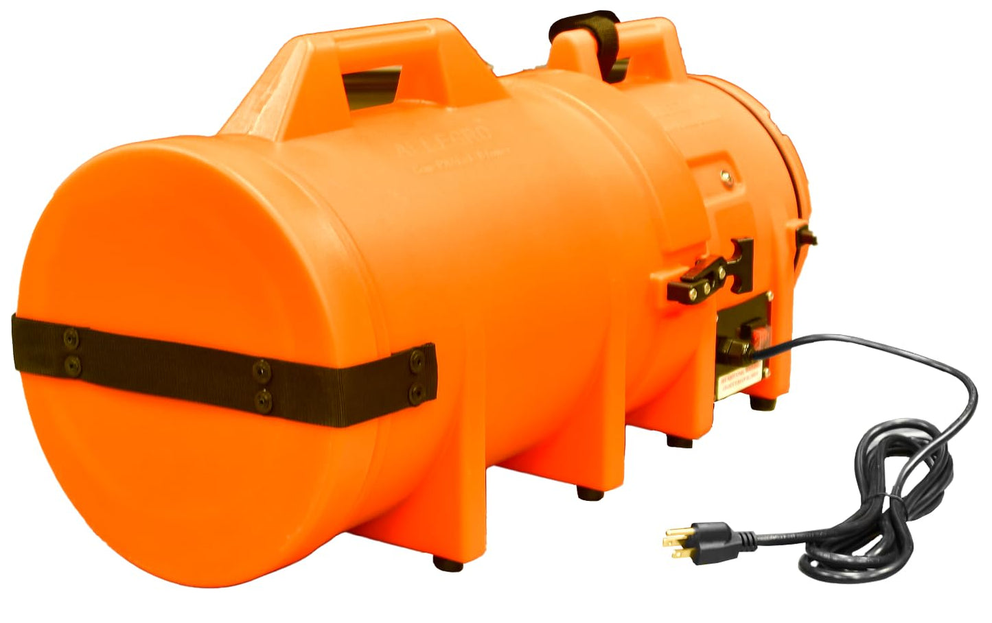 Allegro Industries-9533-25 32" X 13 12" X 14 12" 831 cfm 13 hp 115 VAC 3 A Motor Polyethylene Com-Pax-Ial Blower with Canister and 8" X 25' Duct,Orange