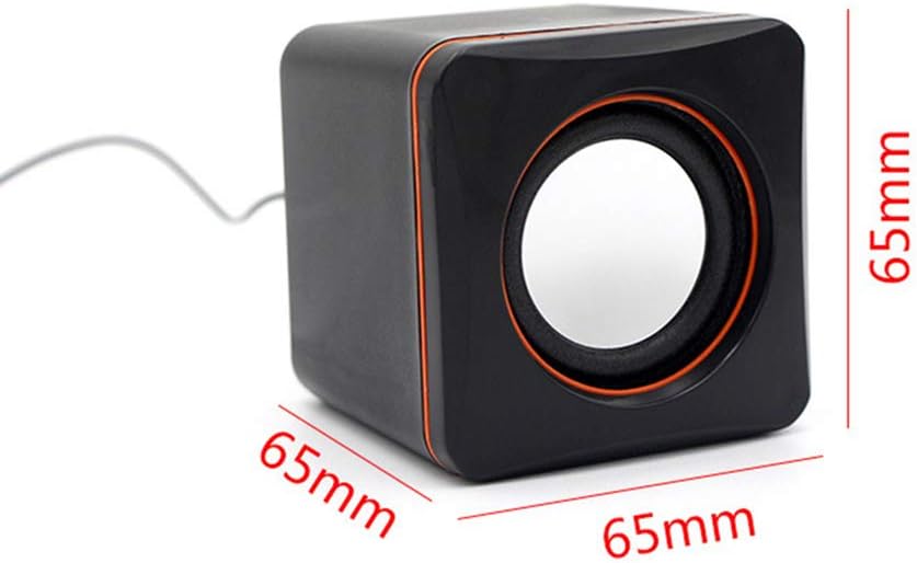 AkoMatial 2-Pack USB Wired Mini Speakers for Laptops - Bass Boost
