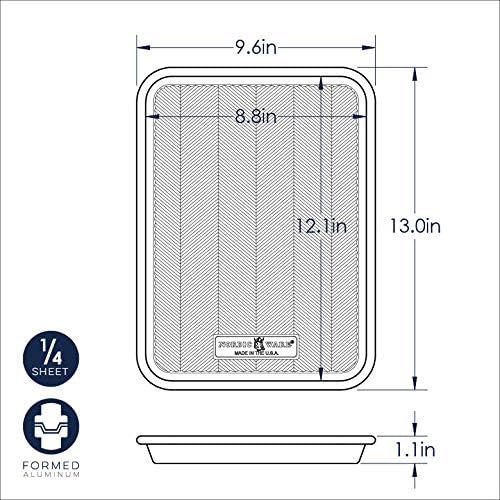 Nordic Ware Prism Quarter Sheet - Durable Aluminum Bakeware, 2-Pack | Perfect for Baking and Roasting