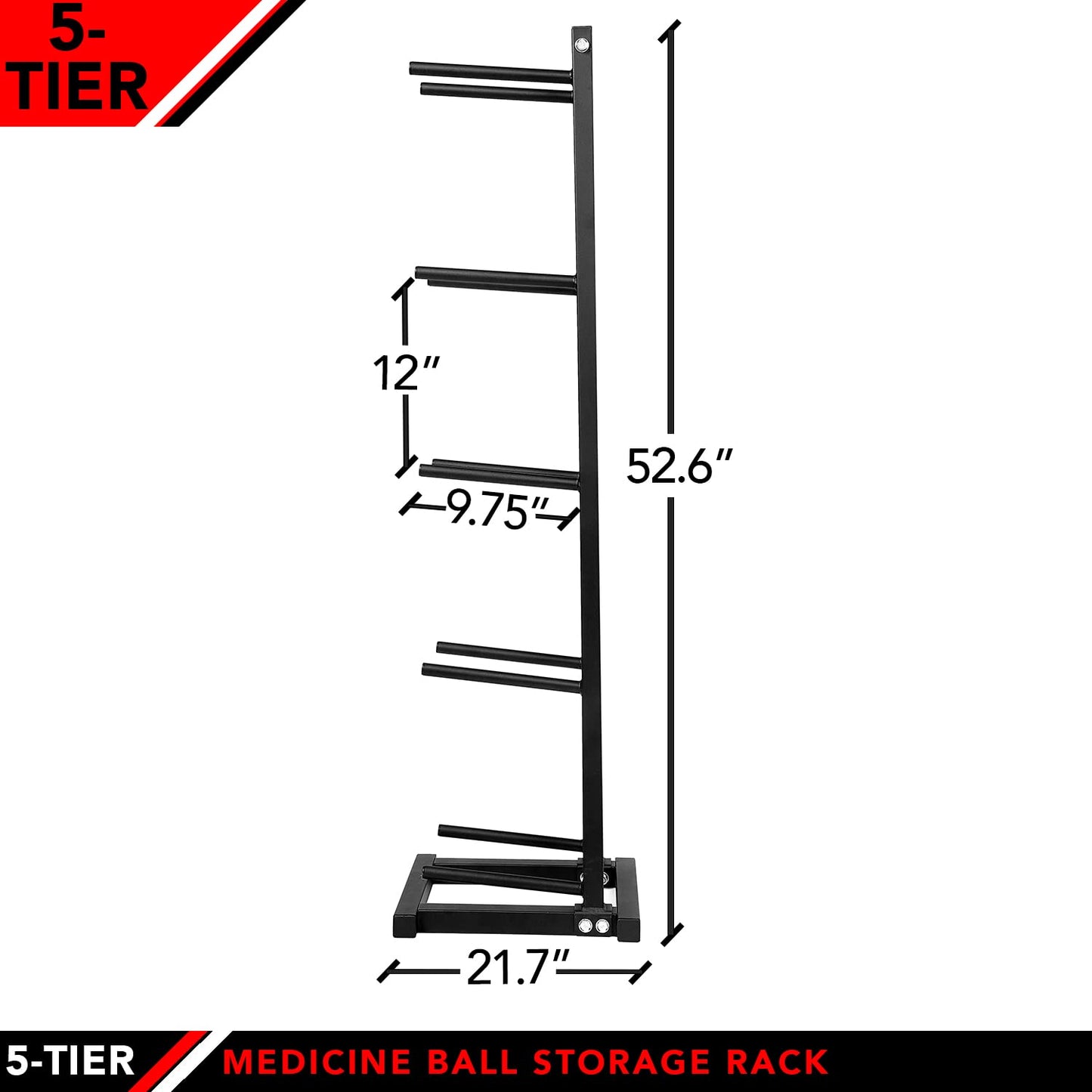 JFIT Medicine Ball Rack, Black
