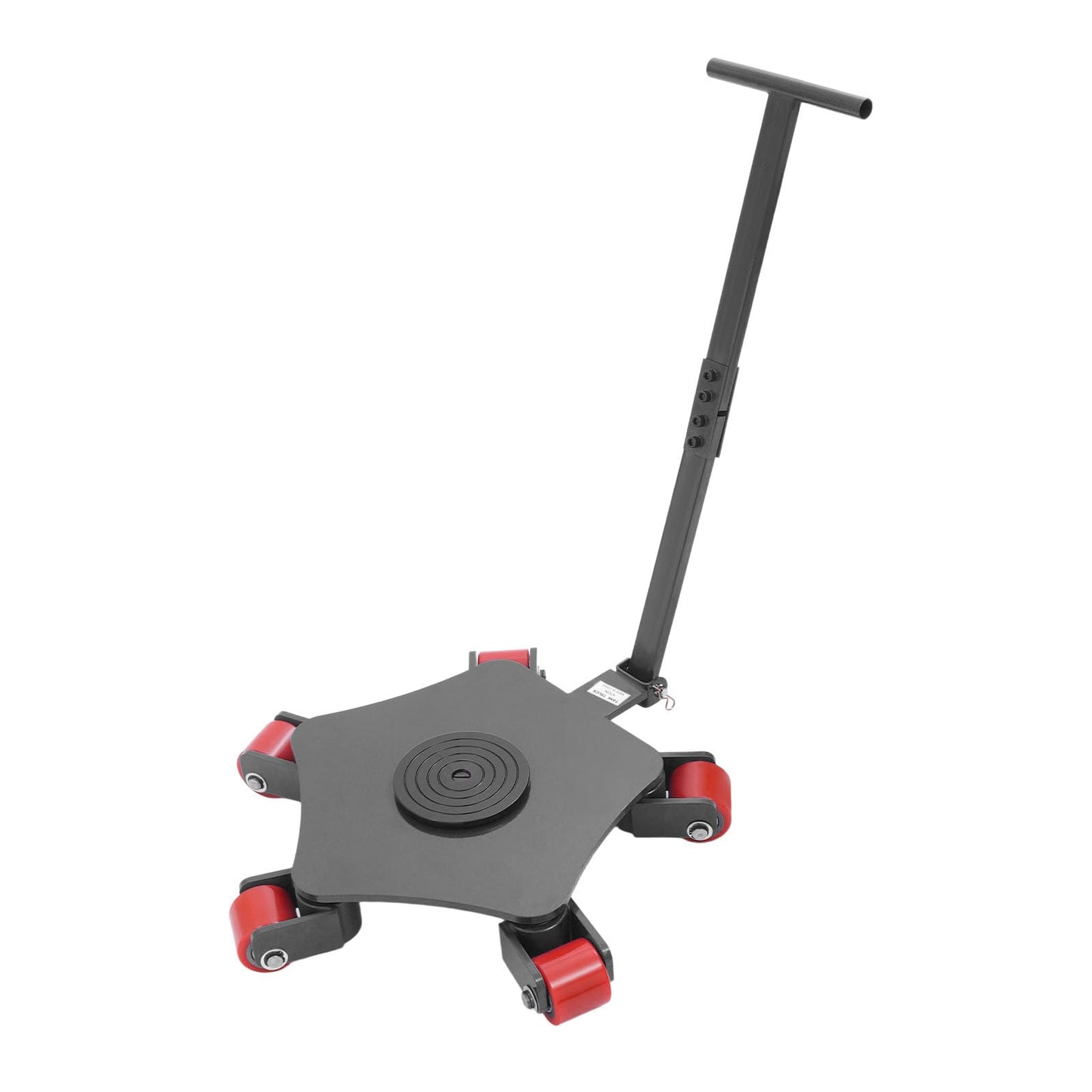 Machine Skate, 8818Lbs Machinery Mover Carbon Steel Machinery Moving Skate with 360 Degree 5 Swivel PU Rollers for Industrial Use Warehouse and Workshop - Black