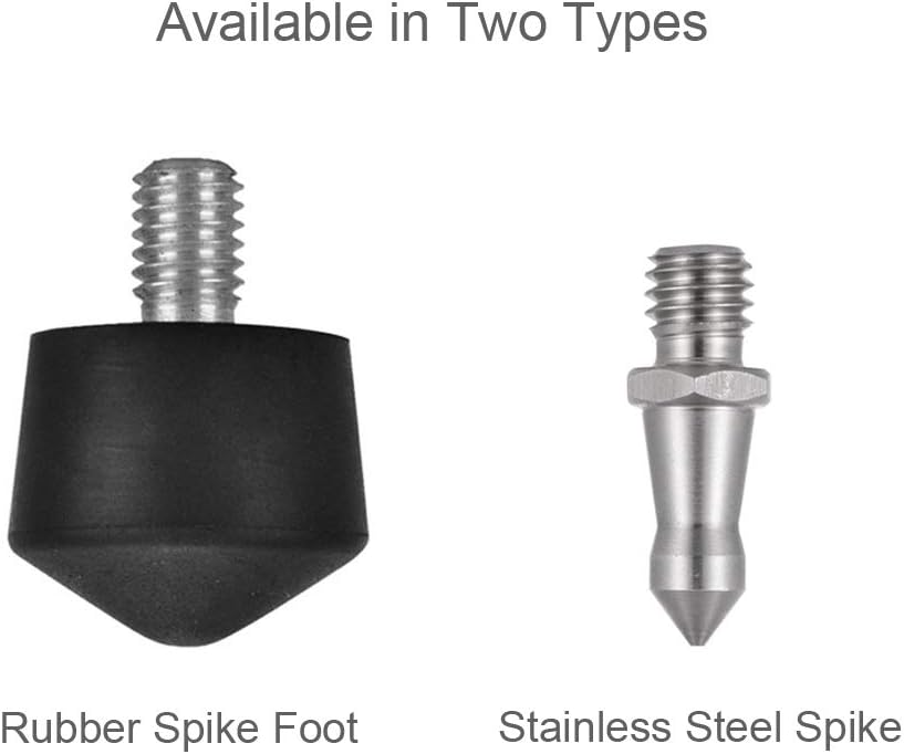 Foto&Tech 3/8" 3/8"-16 30mm 40mm (3 Universal Anti-Slip Rubber Foot Spike Compatible with Andoer Benro Gitzo Induro