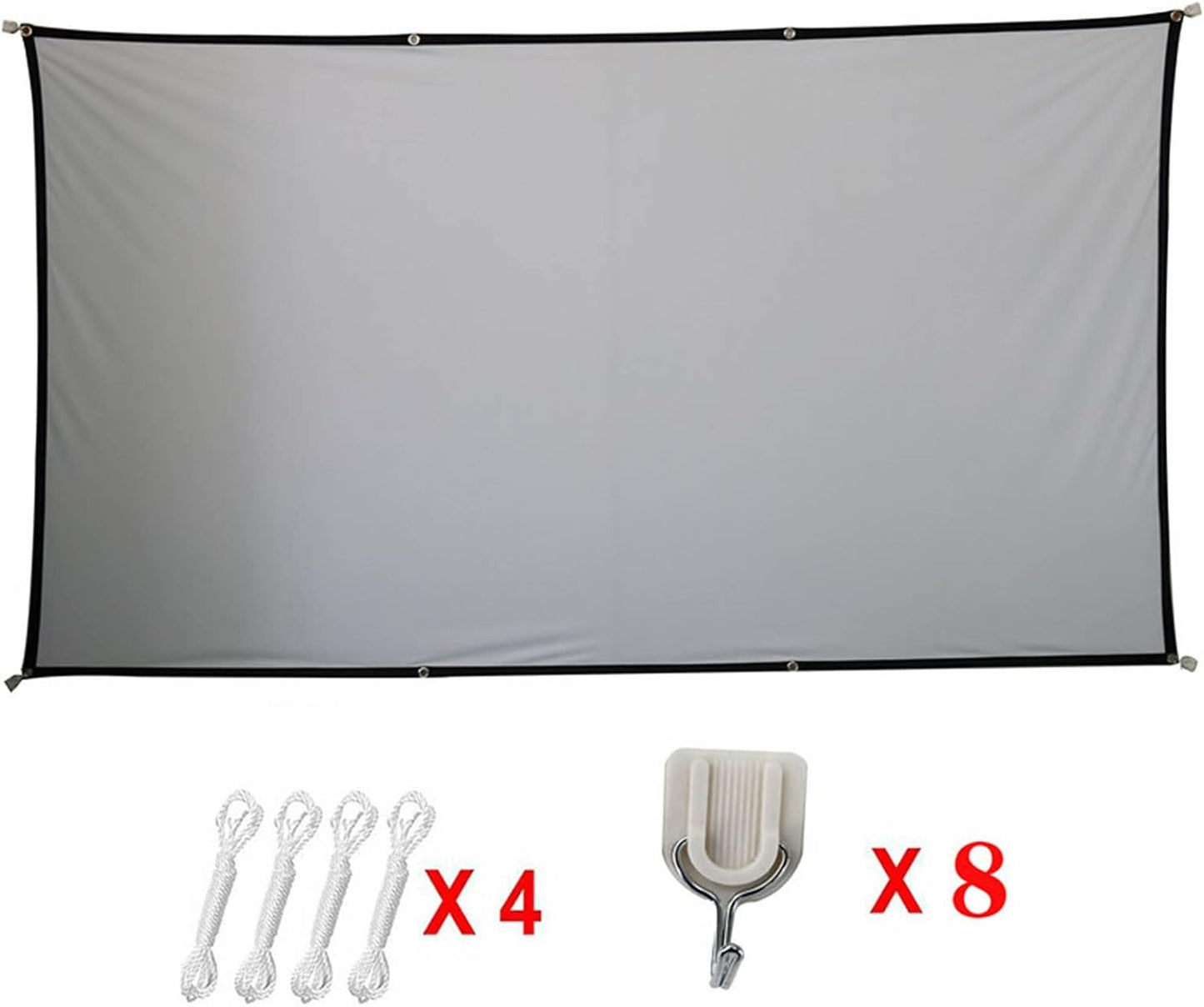 Lovskoo 150 Inch 16:9 Outdoor Projector Screen Washable Movie Screen for Outdoor Use Folding Screen Portable Projector