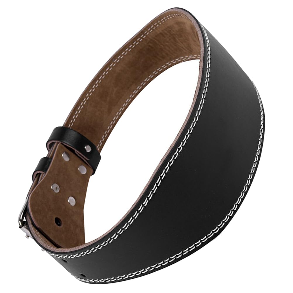 VANZACK Adjustable Pu Weightlifting Belt Waist Supporter with Lumbar Brace Strap for Squats Deadlifts Powerlifting Training 45.66X4.33X0.39In