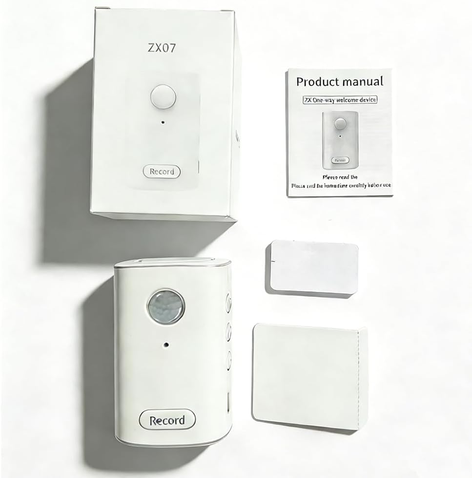 EFCWGIA 120-degree PIR Sensor recordable Motion Sensor Speaker, Talking Products Voice recordable, Motion Alarm Sensor