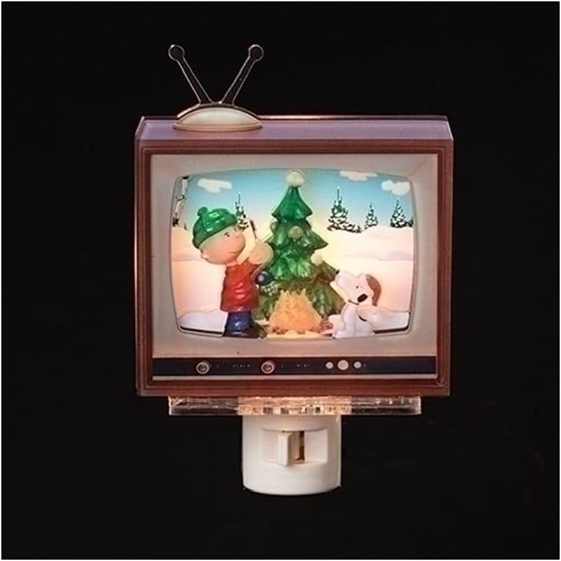 Roman Peanuts Night Light - 5 Inch Christmas Tree Decoration for Festive Cheer